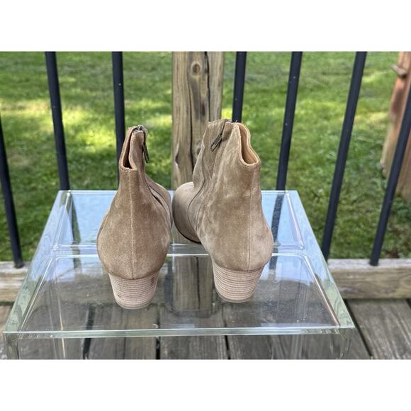 New Isabel Marant dicker suede calfskin leather boots Cowboy Western Brown 38.5 - Picture 6 of 9